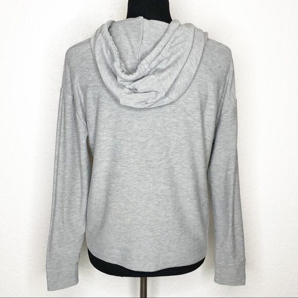 Chaser gray hooded pullover sweatshirt rainbow stripe front size Medium - Picture 14 of 14